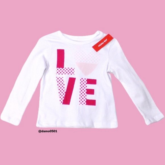 NWT Joe Fresh Pink “Love” ♥️ Graphic Long Sleeve - Picture 2 of 6